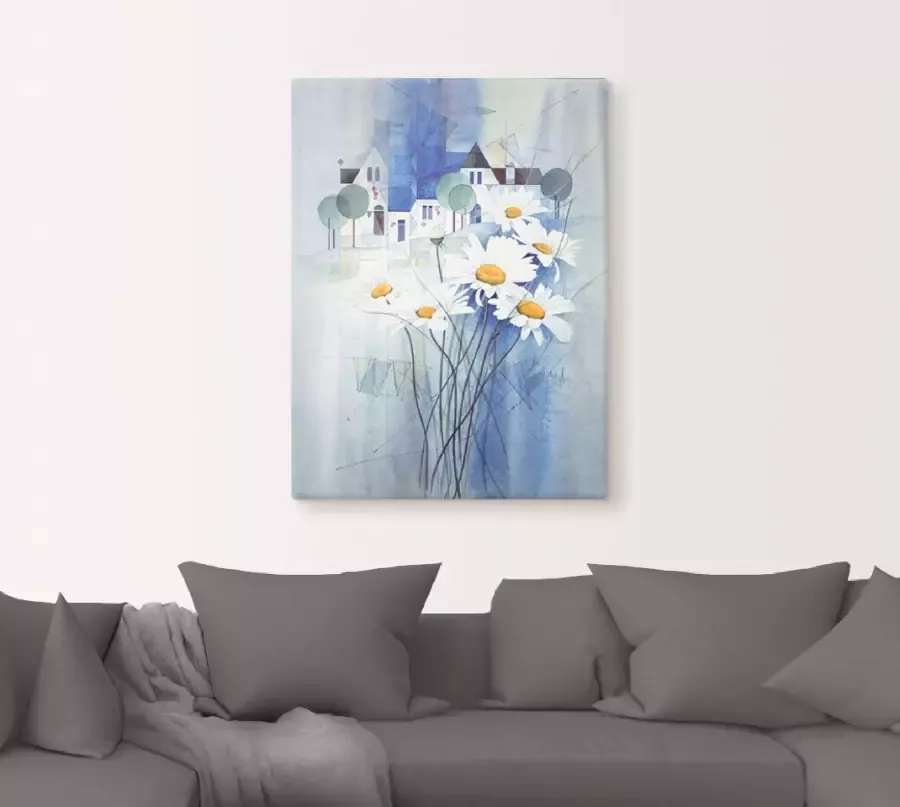 Artland Poster Aanzicht met margrieten als artprint op linnen muursticker of poster in verschillende maten - Foto 5