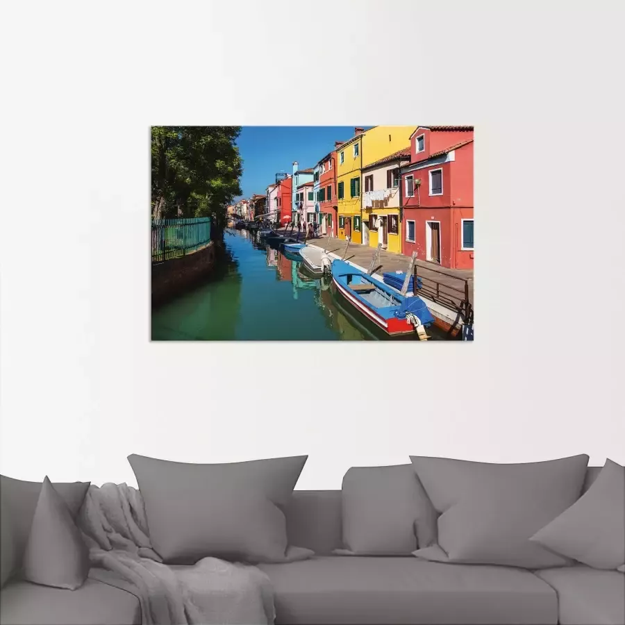 Artland Artprint Veelkleurig gebouw op eiland Burano Venetië als artprint op linnen poster in verschillende formaten maten - Foto 2