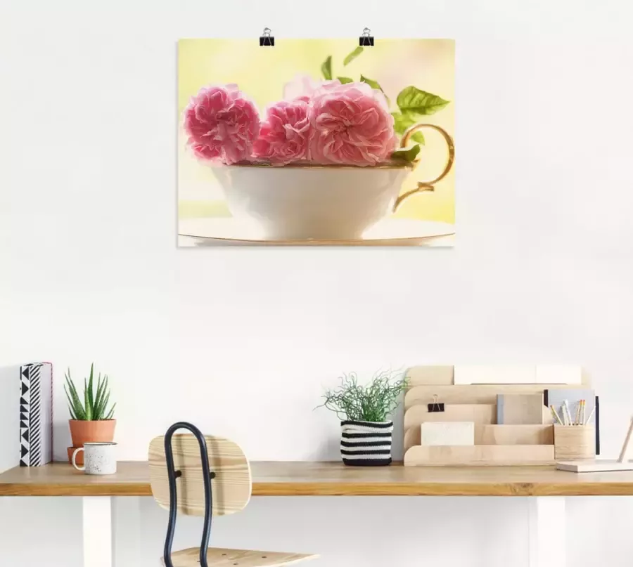 Artland Artprint Vintage rozen als artprint op linnen poster muursticker in verschillende maten - Foto 2