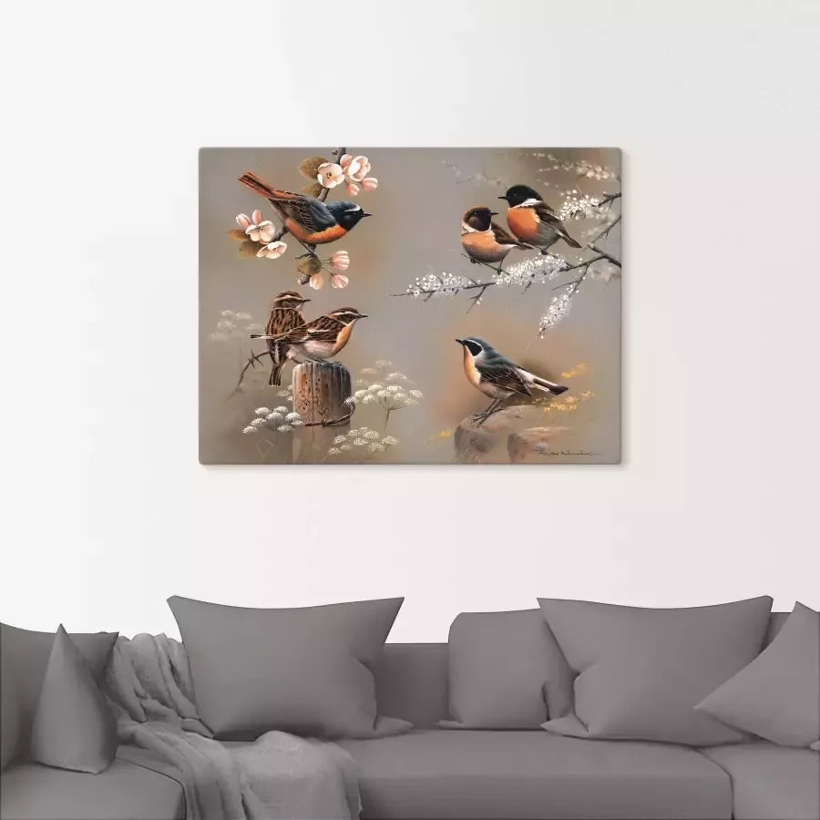 Artland Artprint op linnen Vogel compositie