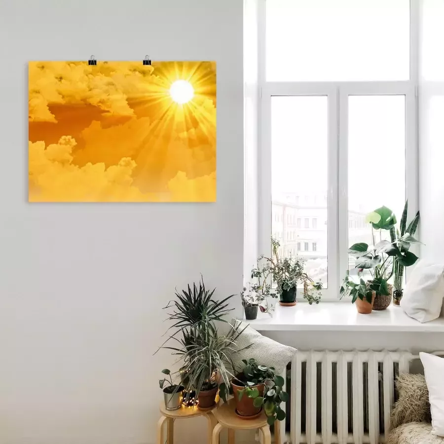 Artland Artprint Warme zonnestralen als artprint op linnen poster muursticker in verschillende maten - Foto 1