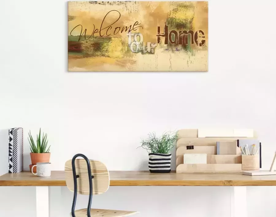 Artland Artprint Welkom in ons huis als artprint van aluminium artprint voor buiten artprint op linnen poster muursticker - Foto 8