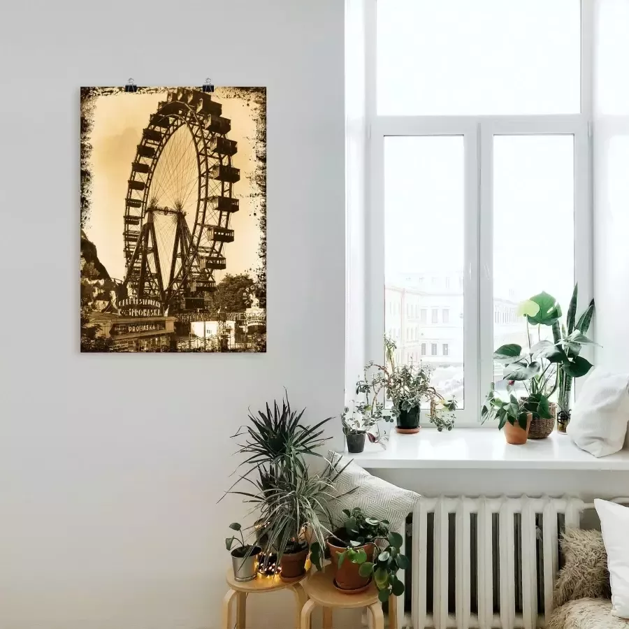 Artland Artprint Wenen Prater als artprint op linnen poster in verschillende formaten maten