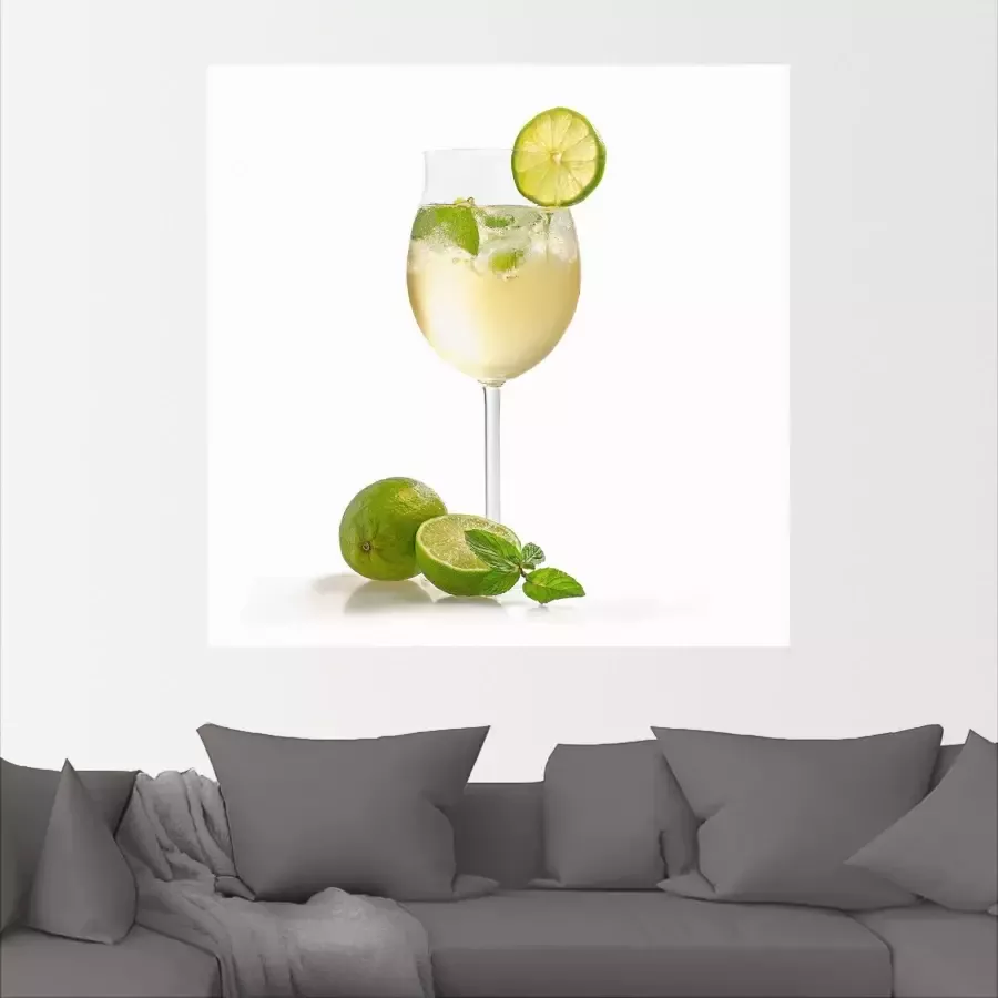 Artland Artprint Wijnglas Hugo in vele afmetingen & productsoorten artprint van aluminium artprint voor buiten artprint op linnen poster muursticker wandfolie ook geschikt voor de badkamer (1 stuk)