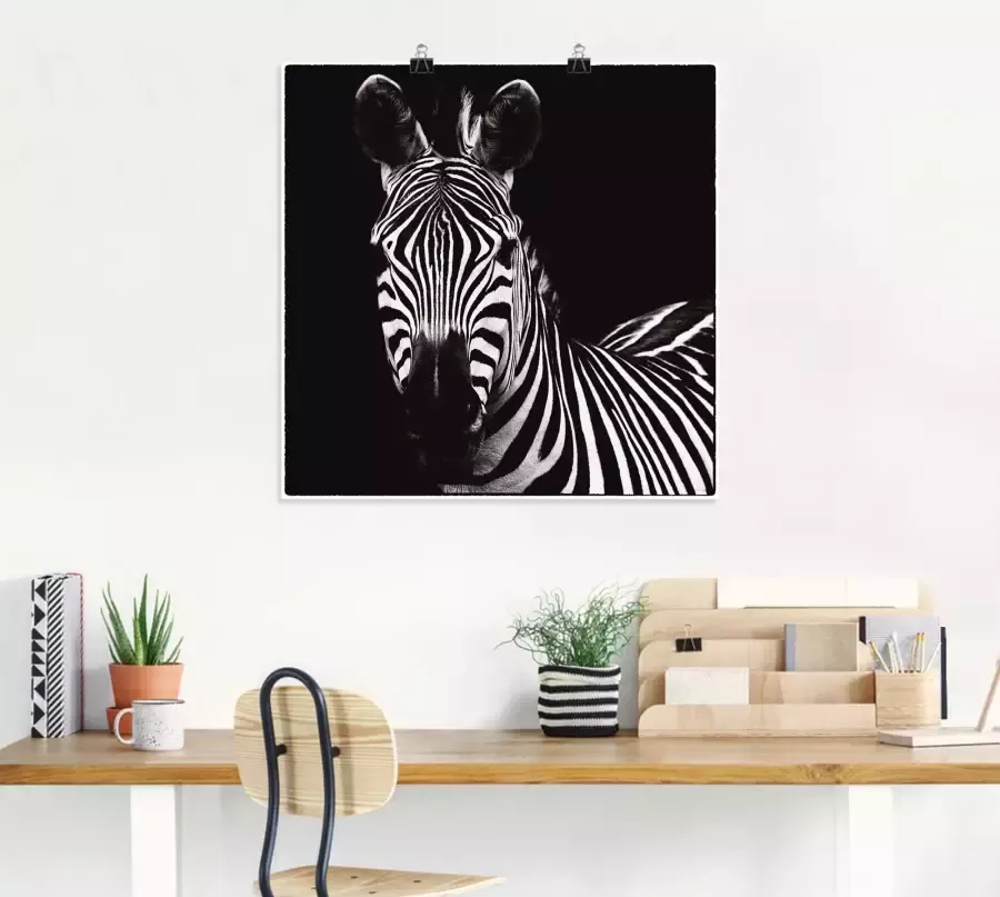 Artland Artprint Zebra II als artprint op linnen muursticker in verschillende maten - Foto 2