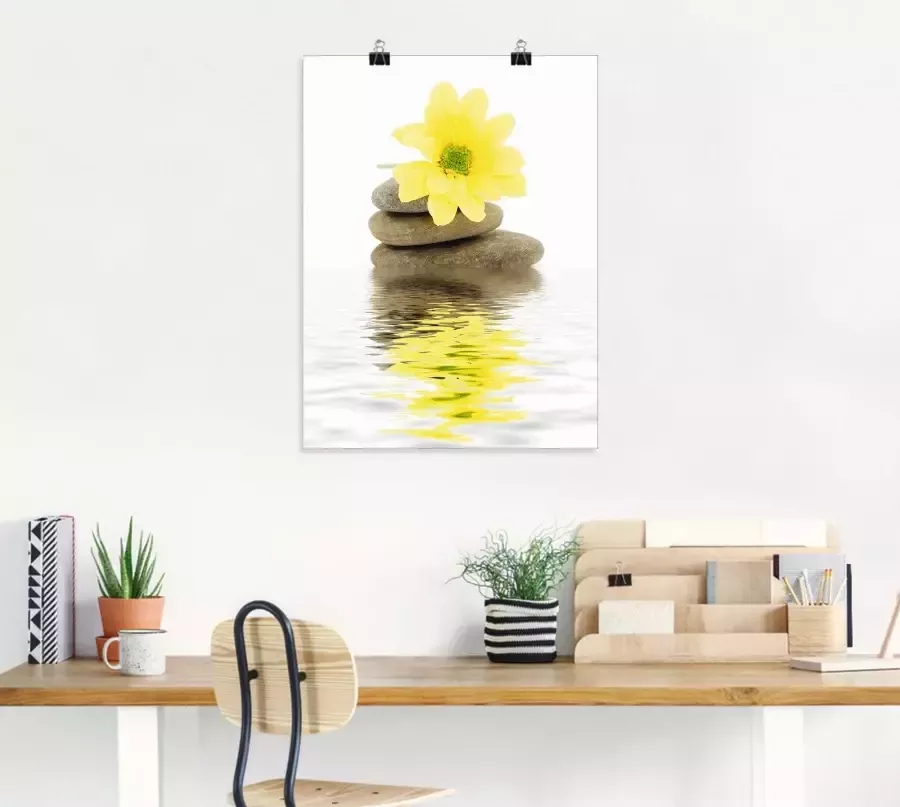 Artland Artprint Zen Spa stenen met bloemen II als artprint van aluminium artprint voor buiten artprint op linnen poster in verschillende maten. maten - Foto 2