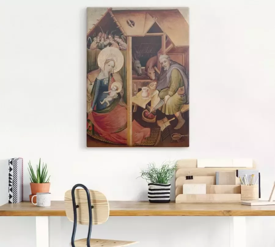 Artland Artprint Zogenaamde gouden tafel. Geboorte van Christus als artprint op linnen muursticker of poster in verschillende maten - Foto 2