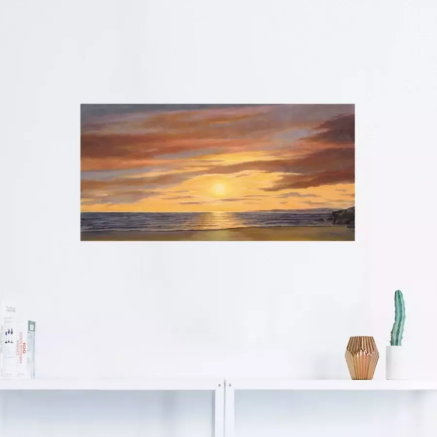 Artland Artprint Zon aan het strand als artprint van aluminium artprint voor buiten artprint op linnen poster muursticker