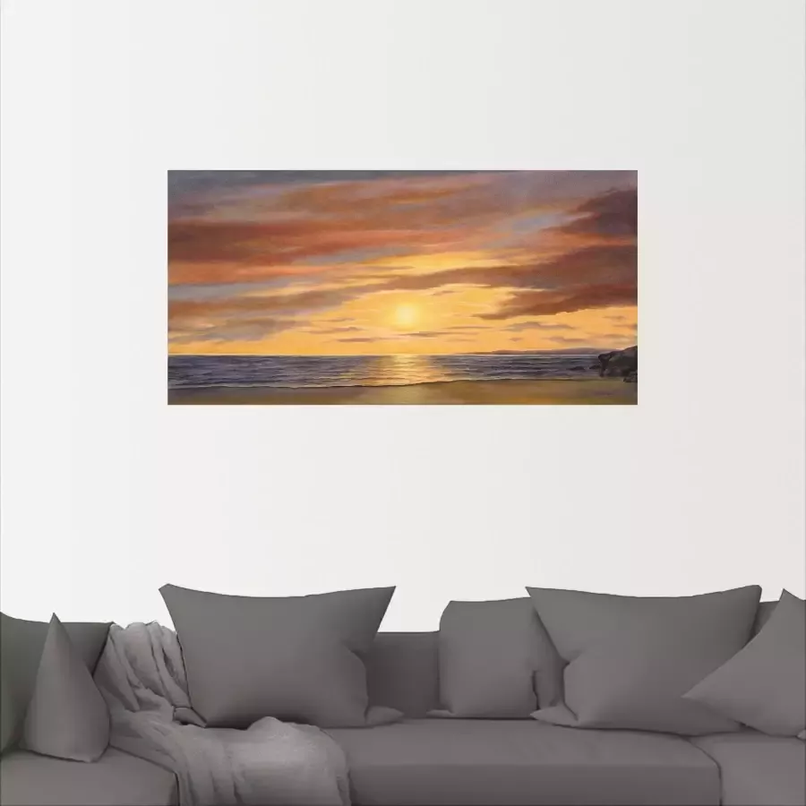 Artland Artprint Zon aan het strand als artprint van aluminium artprint voor buiten artprint op linnen poster muursticker - Foto 2