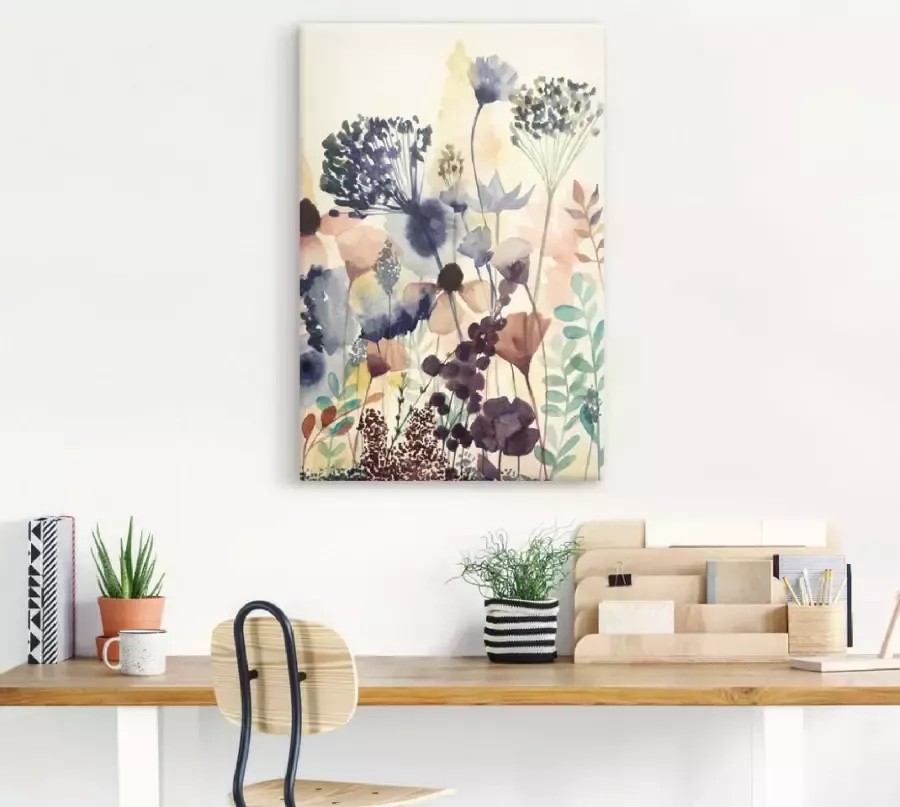 Artland Artprint Zongedroogde bloemen II als artprint op linnen poster in verschillende formaten maten