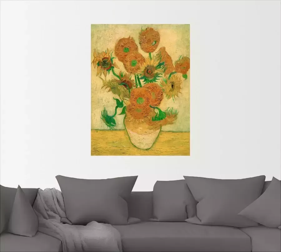 Artland Artprint op linnen Zonnebloemen gespannen op een spieraam - Foto 2