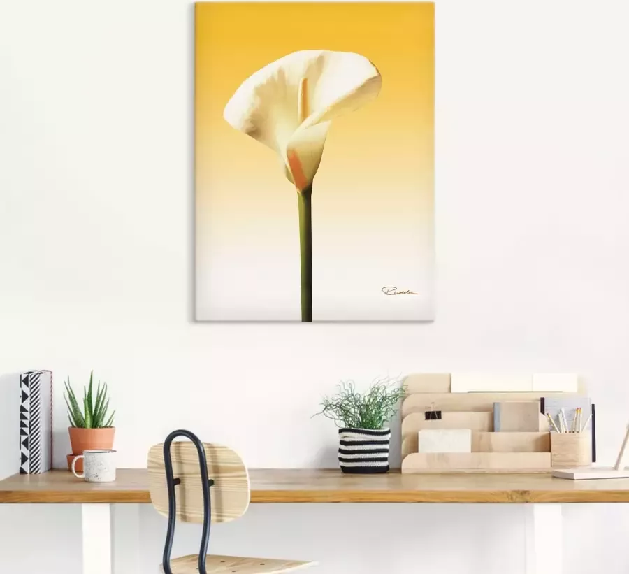 Artland Artprint Zonneschijn calla II als artprint op linnen poster in verschillende formaten maten - Foto 2