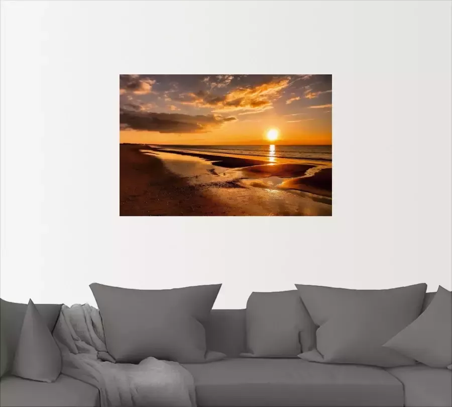 Artland Artprint Zonsondergang aan de Middellandse Zee als artprint op linnen poster muursticker in verschillende maten - Foto 2