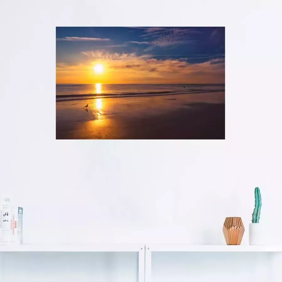 Artland Artprint Zonsondergang SPO als artprint van aluminium artprint op linnen muursticker verschillende maten