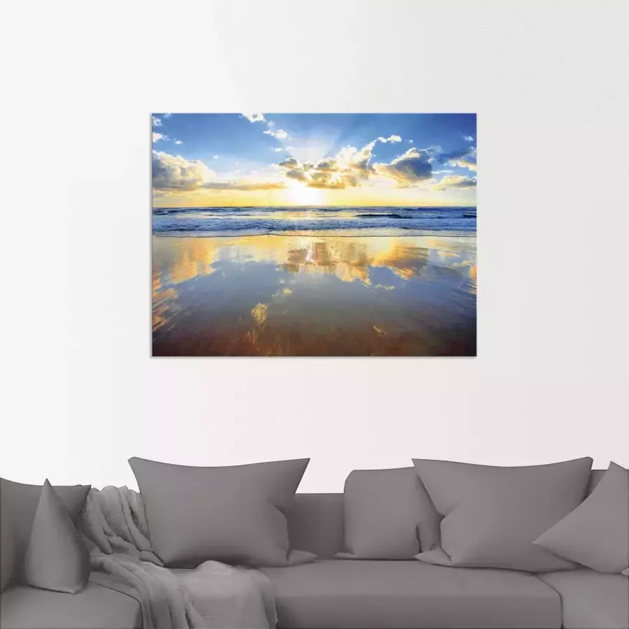 Artland Artprint Zonsopkomst boven de oceaan als artprint van aluminium artprint voor buiten artprint op linnen poster muursticker - Foto 2