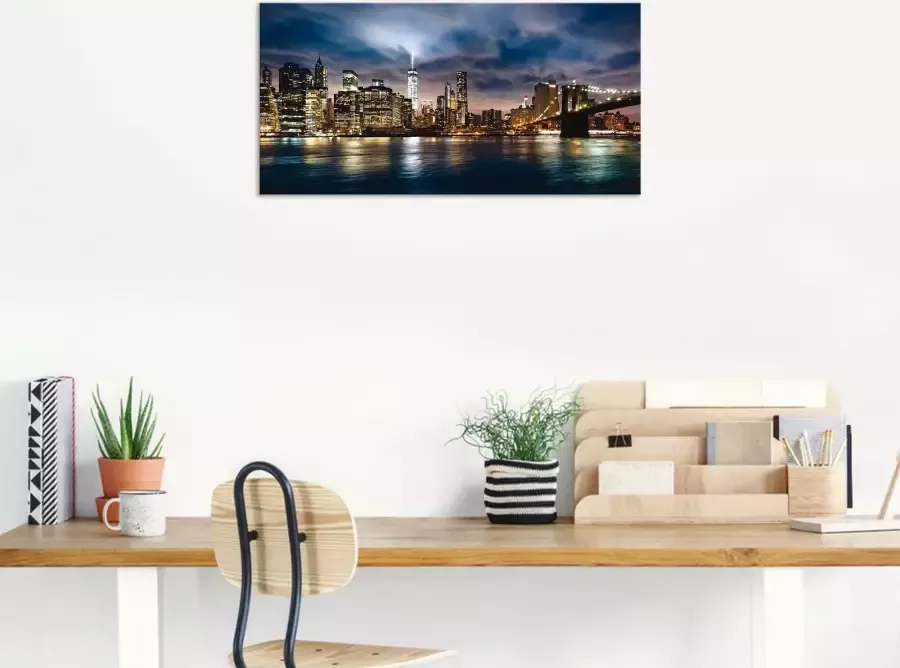 Artland Artprint Zonsopkomst boven Manhattan als artprint van aluminium artprint voor buiten artprint op linnen in verschillende maten - Foto 4