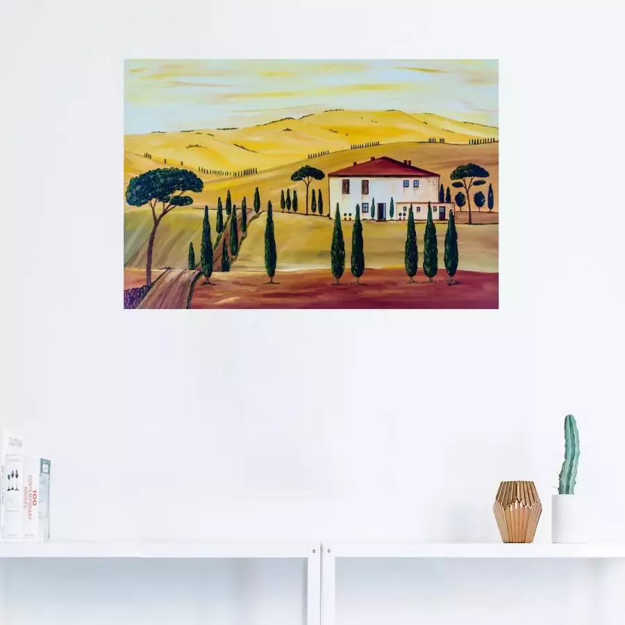 Artland Artprint op linnen Zuidelijke Toscane