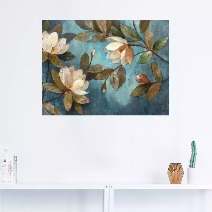 Artland Artprint Zwevende magnolia als artprint op linnen poster muursticker in verschillende maten - Foto 1