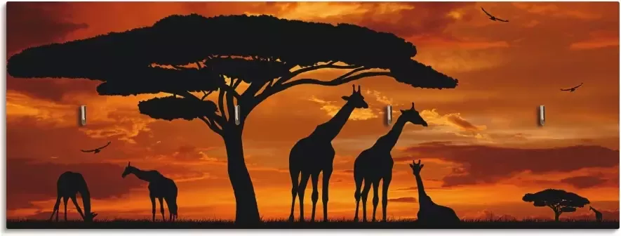 Artland Kapstok Kudde giraffen bij zonsondergang - Foto 3