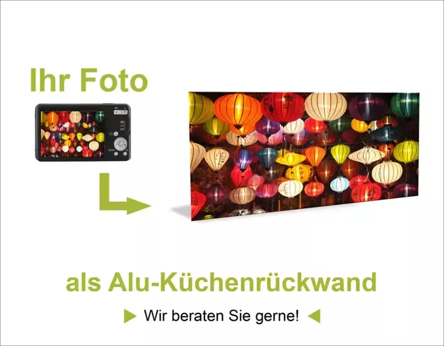 Artland Keukenwand Aardbeien met prikwater Aluminium spatscherm met plakband gemakkelijke montage - Foto 1