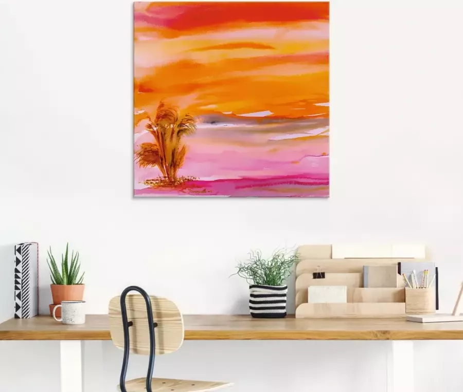 Artland Print op glas Avondzon in verschillende maten - Foto 5