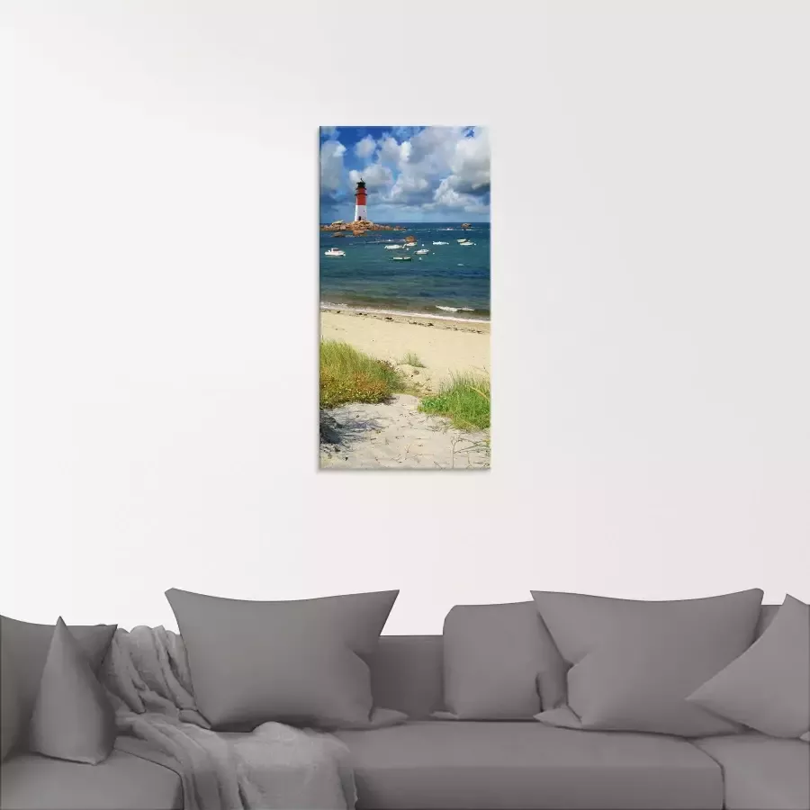 Artland Print op glas Blik door de duinen in verschillende maten - Foto 1