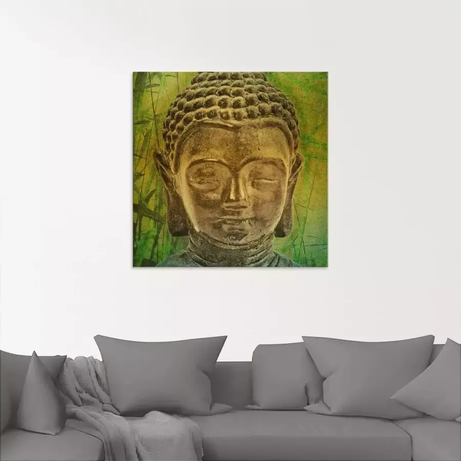 Artland Print op glas Boeddha II in verschillende maten - Foto 1