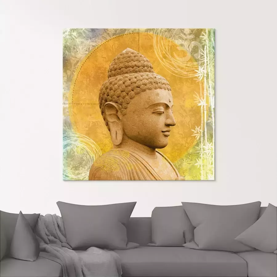 Artland Print op glas Boeddha II in verschillende maten
