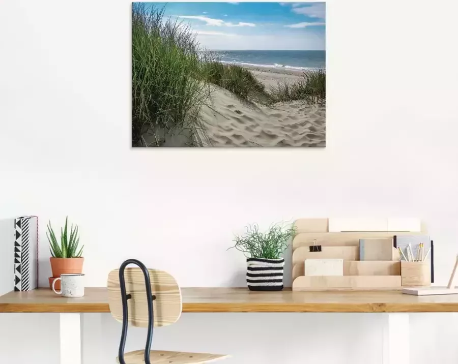 Artland Print op glas Duinlandschap in de zomer aan de Noordzee - Foto 3