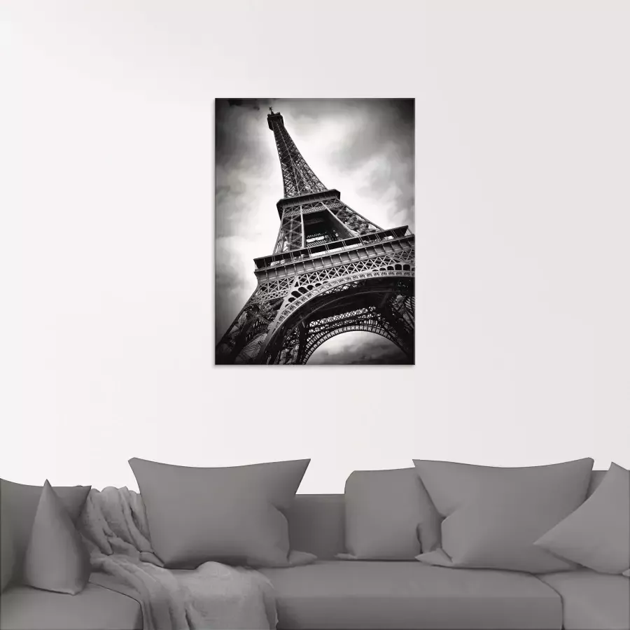 Artland Print op glas Eiffeltoren Parijs in verschillende maten - Foto 1
