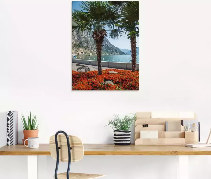 Artland Print op glas Gardameer Limone sul in verschillende maten - Foto 5