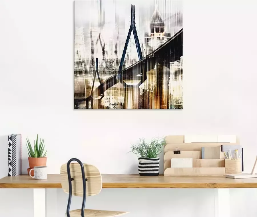 Artland Print op glas Hamburg Skyline collage III - Foto 2