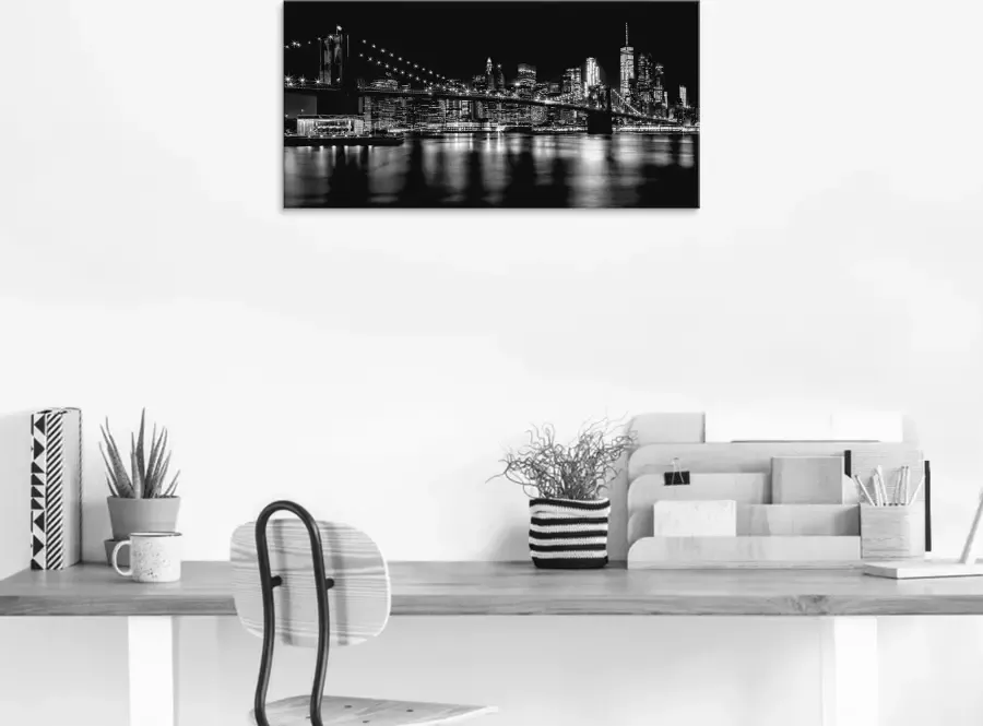Artland Print op glas Manhattan skyline & Brooklyn Bridge - Foto 3