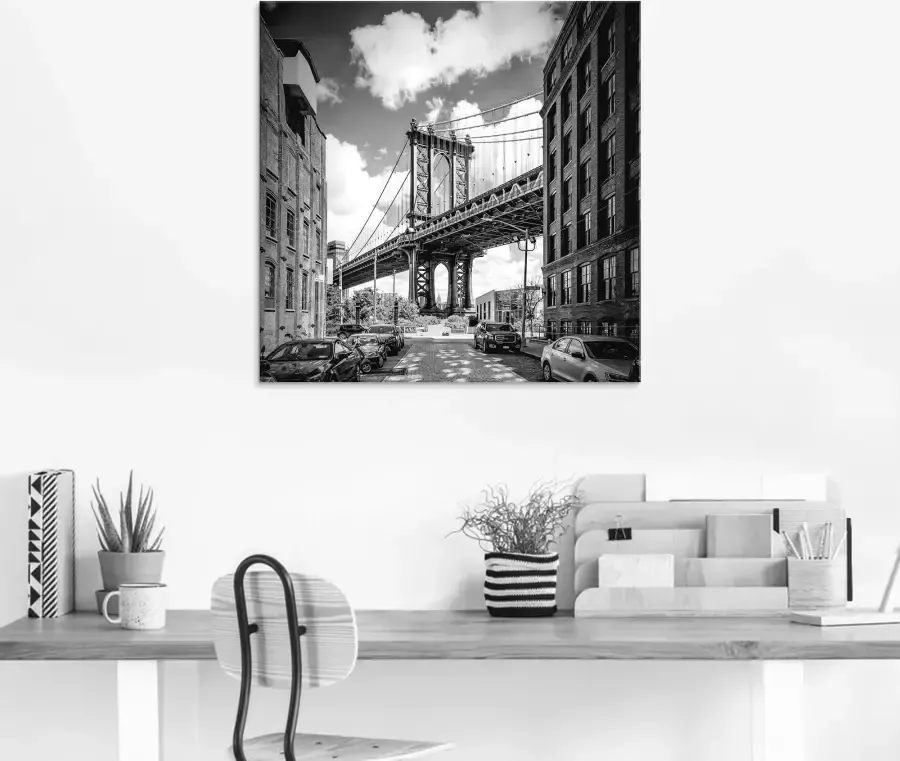 Artland Print op glas New York City Manhattan Bridge - Foto 2