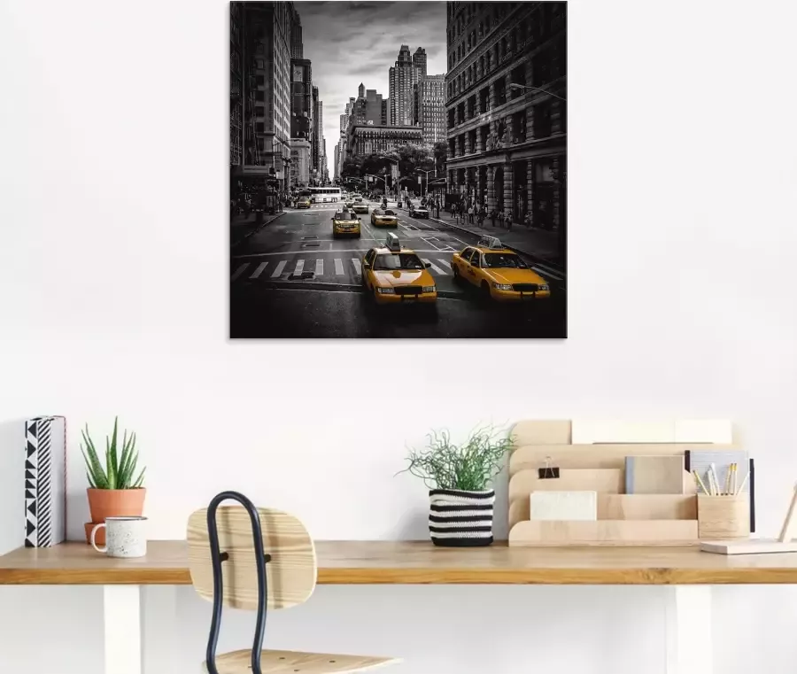 Artland Print op glas New York City Verkeer 5th Avenue - Foto 5
