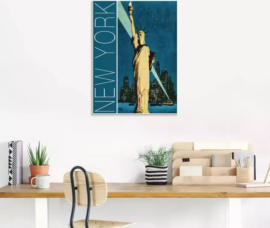 Artland Print op glas New York vintage reisaffiche - Foto 5