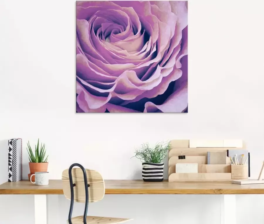 Artland Print op glas Paars Roos in verschillende maten - Foto 5