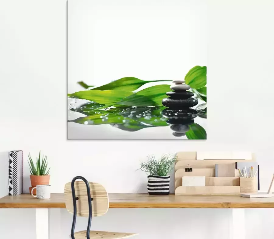 Artland Print op glas Spa met stenen en bamboe - Foto 4
