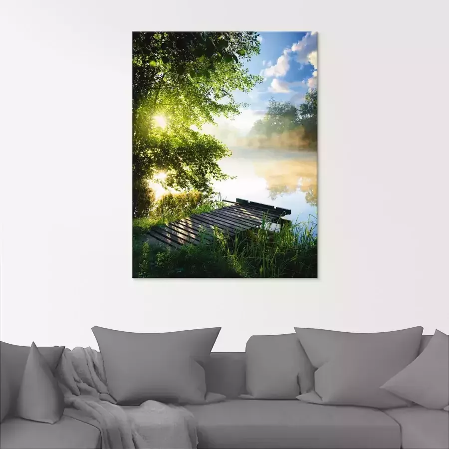 Artland Print op glas Stijger in de ochtend in verschillende maten