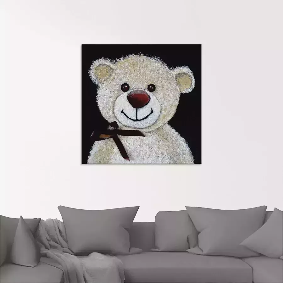 Artland Print op glas Teddybeer in verschillende maten