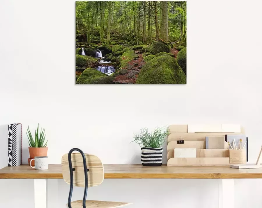 Artland Print op glas Toverbos met beek in verschillende maten - Foto 2