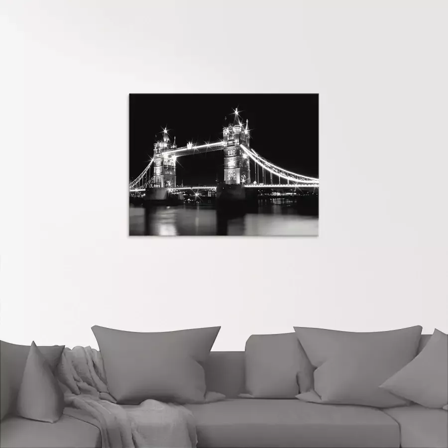 Artland Print op glas Tower Bridge Londen in verschillende maten - Foto 1
