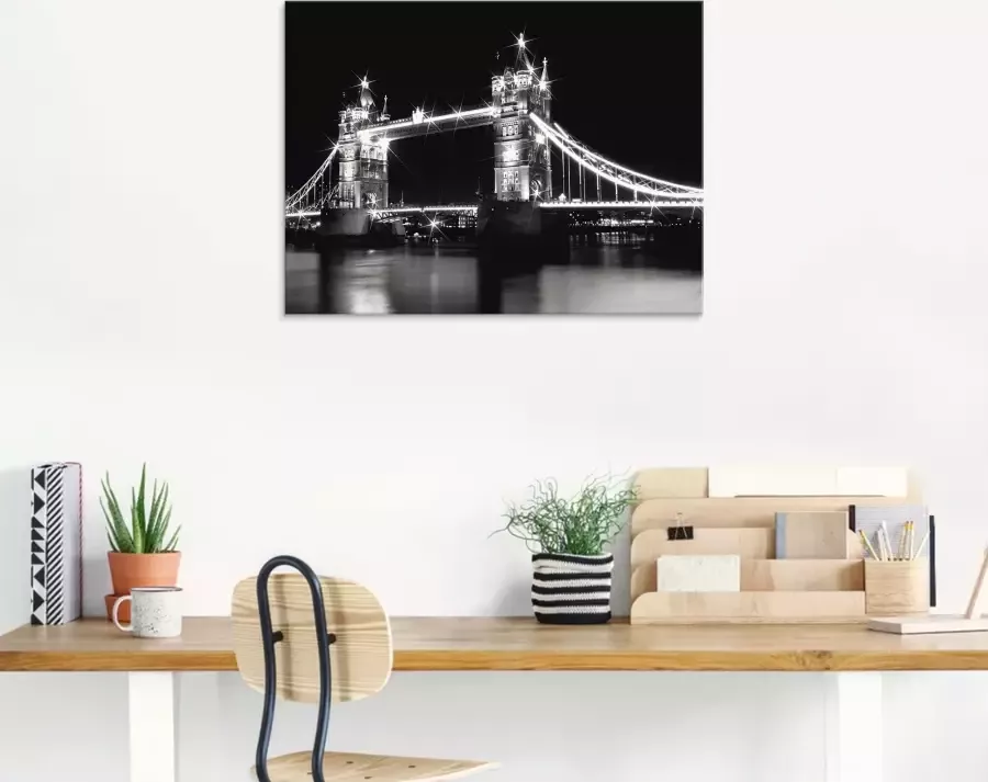 Artland Print op glas Tower Bridge Londen in verschillende maten - Foto 2