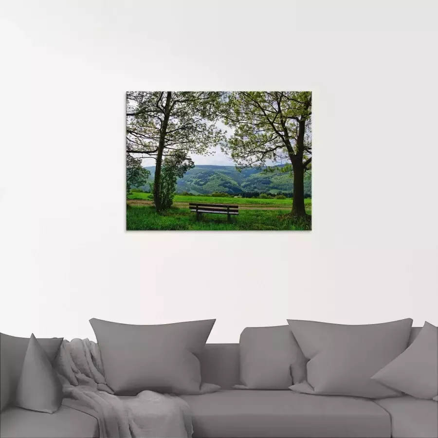 Artland Print op glas Uitzicht op het voorjaar