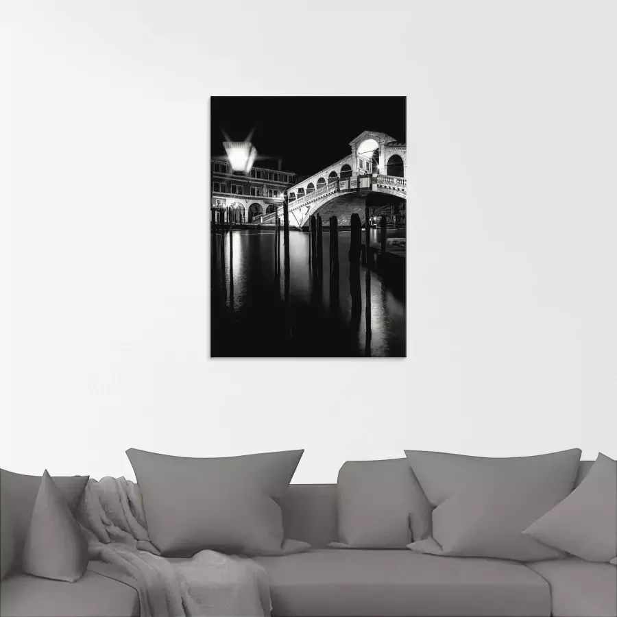 Artland Print op glas Venetië Canal Grande & Rialto brug I - Foto 1