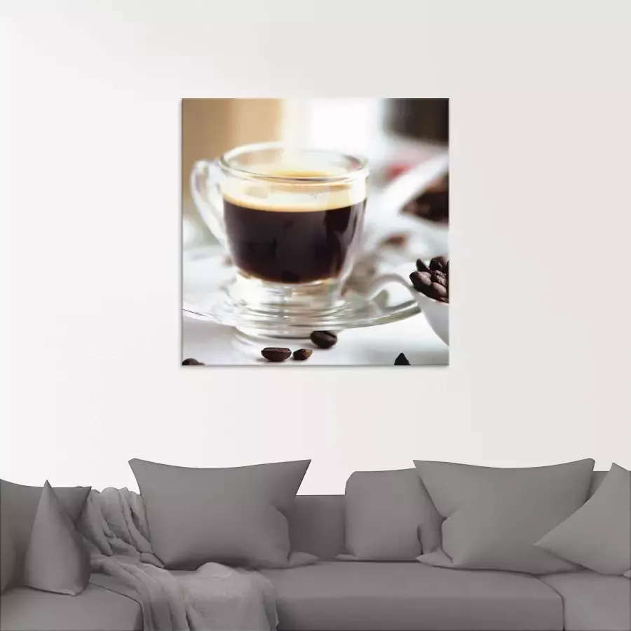 Artland Print op glas Vers espresso genot in verschillende maten - Foto 1