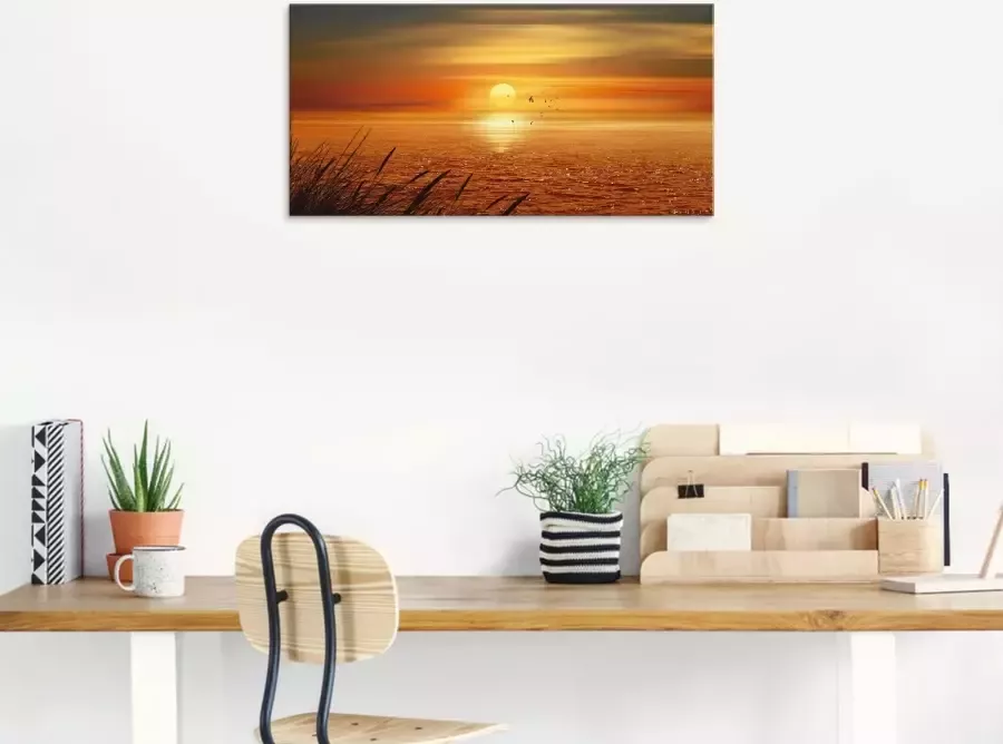 Artland Print op glas Zonsondergang boven de zee - Foto 3