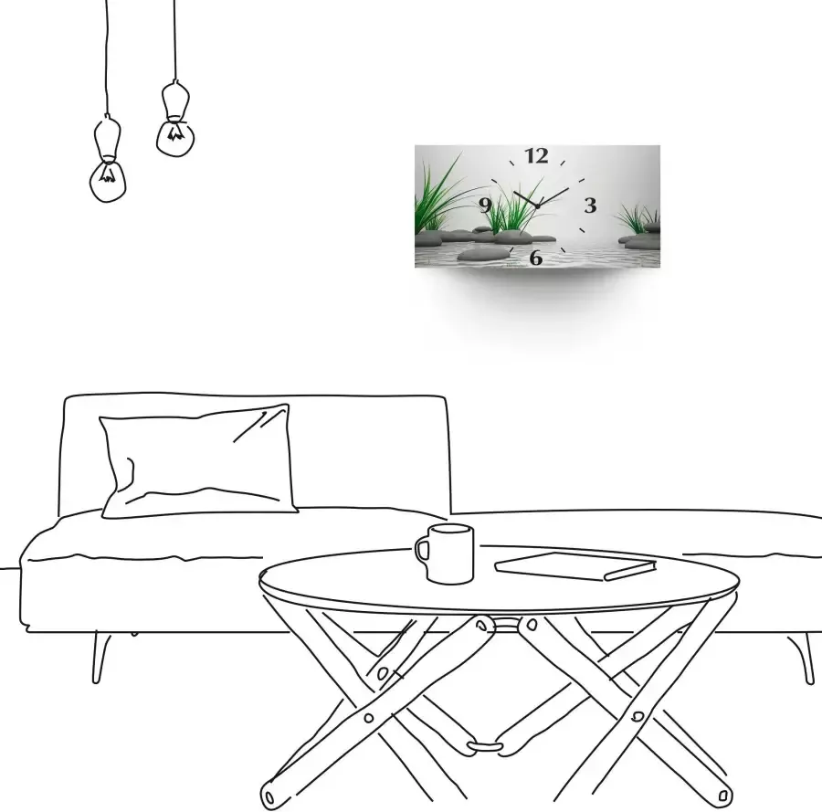 Artland Wandklok 3D stenen 3d-look geschulpt met kwarts- of radiografisch uurwerk verschillende maten - Foto 4