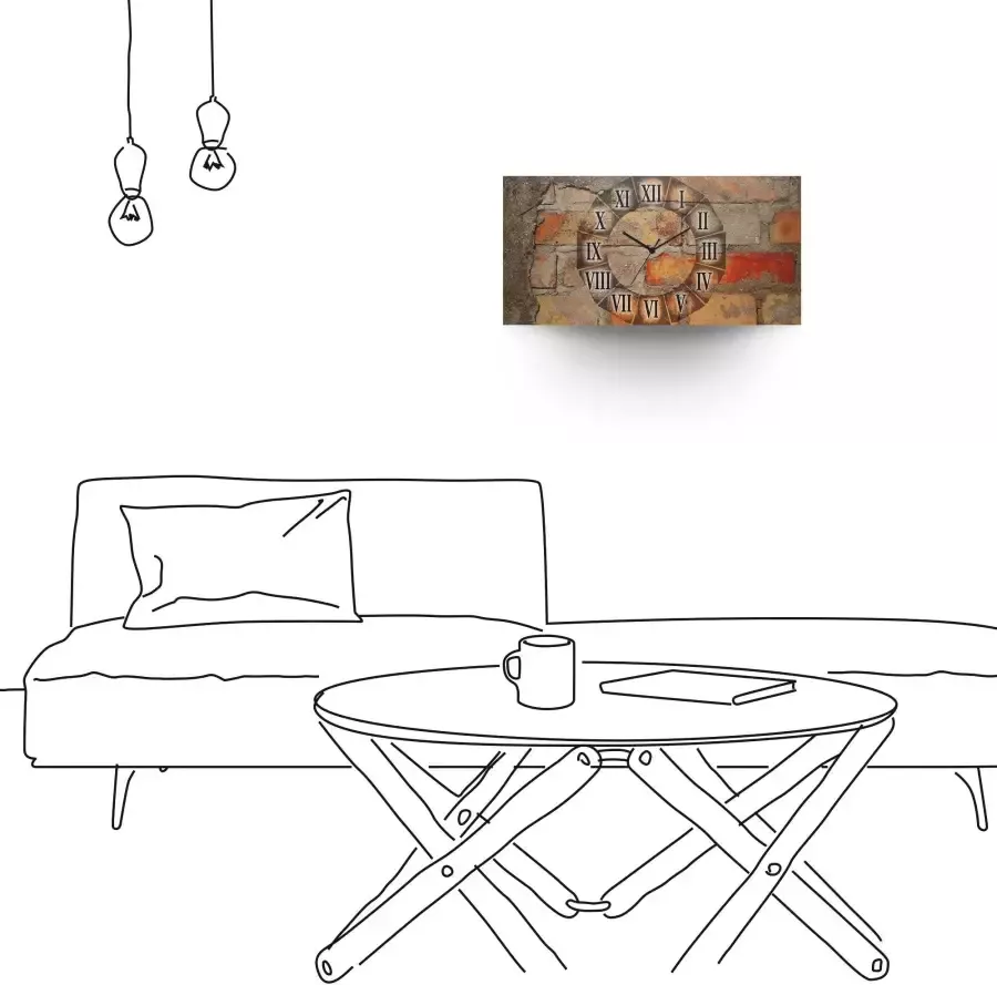 Artland Wandklok Antiek horloge 3d-look geschulpt met kwarts- of radiografisch uurwerk verschillende maten - Foto 5