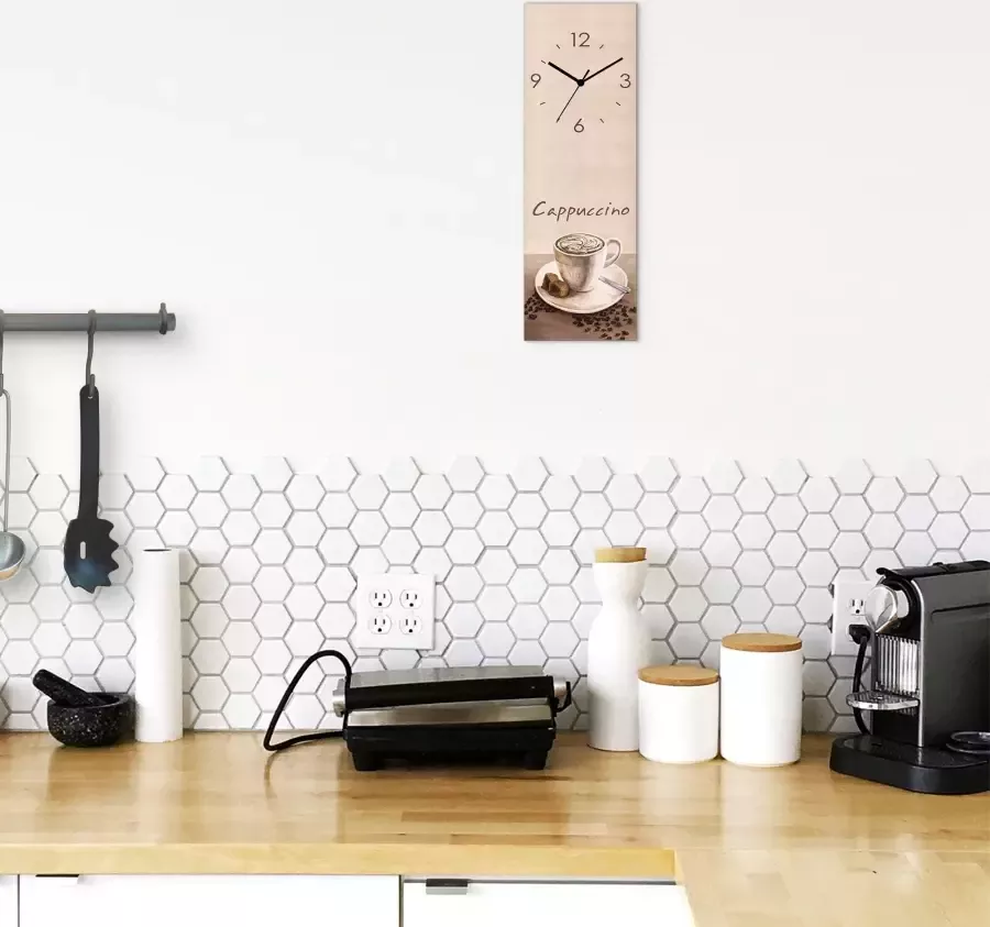 Artland Wandklok Cappuccino koffie optioneel verkrijgbaar met kwarts- of radiografisch uurwerk geruisloos zonder tikkend geluid - Foto 6
